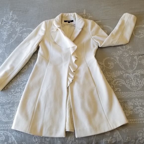 dkny white coat